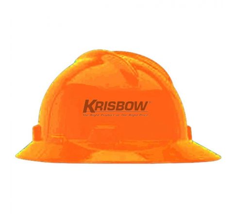 Helm Helmet Full Brim Orange Krisbow 10178990