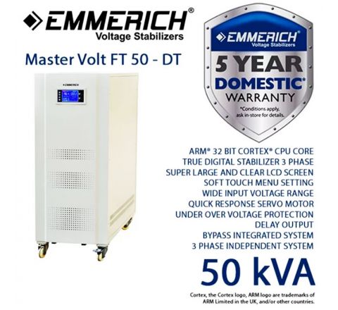 Stabilizer Listrik ALL NEW Master Volt FT 50-DT 50kVA Emmerich ERMVFT500DT