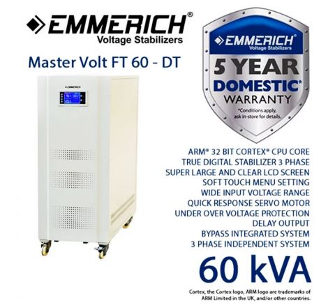 Stabilizer Listrik ALL NEW Master Volt FT 60-DT 60kVA Emmerich ERMVFT600DT