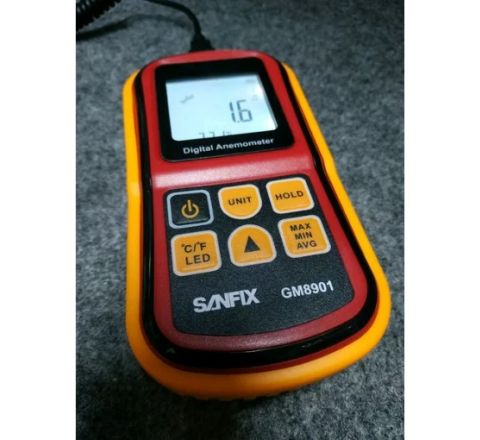 Alat Ukur Kecepatan Angin Digital Anemometer Sanfix GM8901