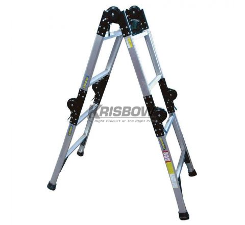 Tangga Ladder Adjustable 2.6 Mtr 4X2 Aluminium Krisbow KW0100604