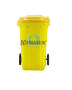 Tempat Sampah Dustbin New Eco 240L Green With Yellow LID Krisbow 10367863