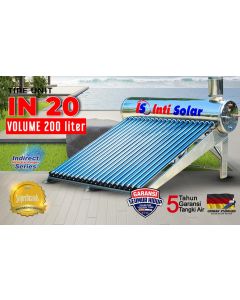 Pemanas Air Matahari Water Heater 200 Liter Inti Solar 20 IN