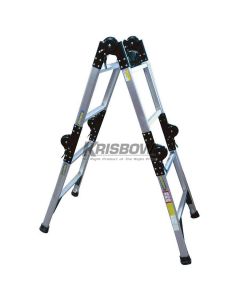 Tangga Ladder Adjustable 2.6 Mtr 4X2 Aluminium Krisbow KW0100604