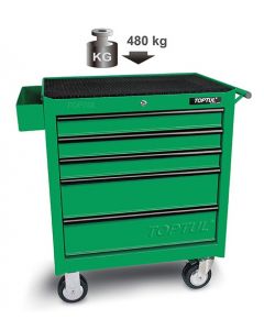 Mobile Tool Trolley 5 Drawer General Series Green Toptul TCAA0501