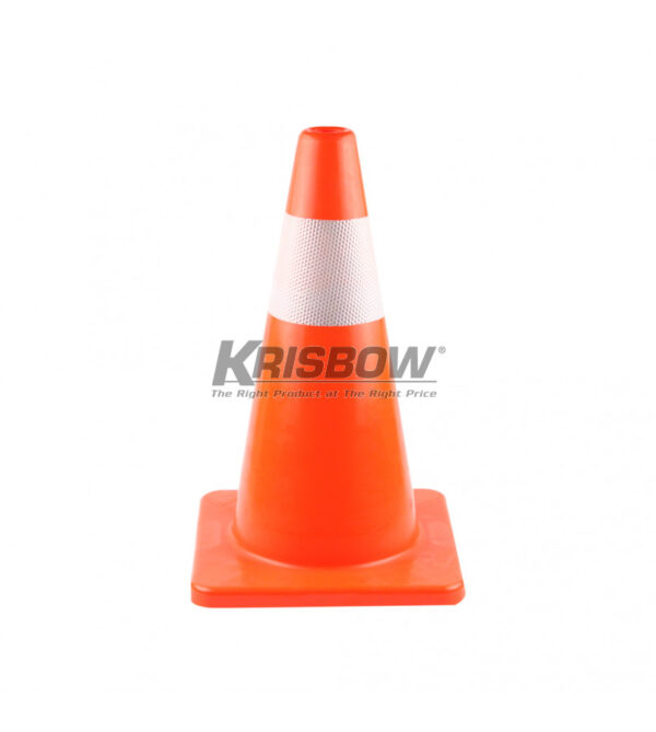 TRAFFIC CONE 45CM WITH 1 REFLECTIVE TAPE Krisbow 10051435-0
