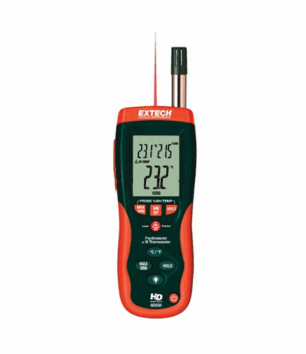 PSYCHROMETER/THERMOMETER WITH GPP HD550 EXTECH EX0000232 incl PPN-0