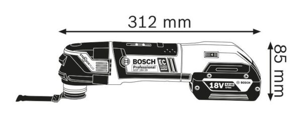 Mesin Potong Cordless Multiple Cutter 06018B6002 Bosch GOP18V-28 (Solo)-17455