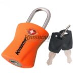 GEMBOK PADLOCK WITH KEY PLASTIC ORANGE KRISBOW 10097080-0