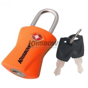 GEMBOK PADLOCK WITH KEY PLASTIC ORANGE KRISBOW 10097080-0