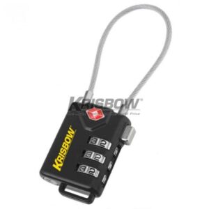 Gembok PADLOCK 3 DIAL COMBINATION BLACK KRISBOW 10097082-0