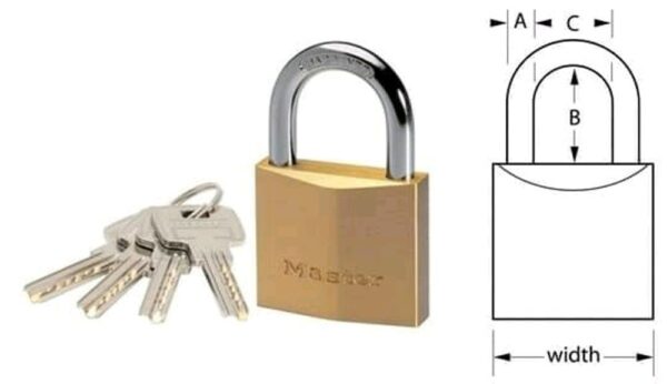 Gembok Solid Brass Padlock Masterlock 2950D-18014