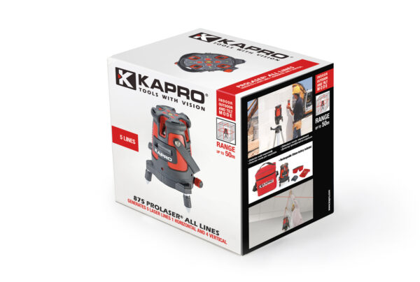 Kapro Laser Marking 875 Prolaser All-Lines Layout Set With Soft Bag-0