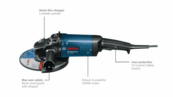 Gerinda Tangan Angle Grinder 06018B80K0 Professional Bosch GWS 2000-230-0