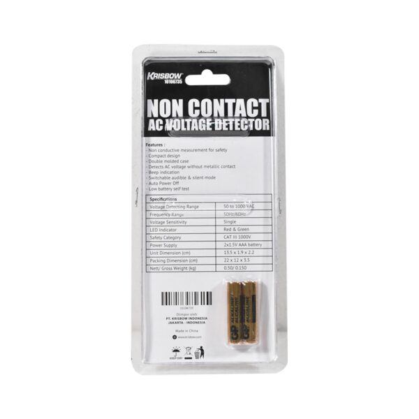 Pengukur Voltase Tanpa Kabel Non Contact AC Voltage Detector Krisbow 10106735-39897