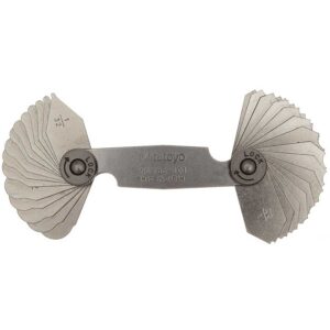RADIUS GAGE 1/32-1/4IN (15PAIRS) 186-101 Mitutoyo MT0000498-0
