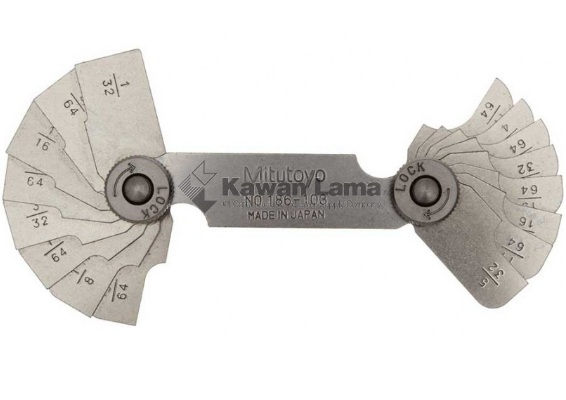 RADIUS GAGE 1/32-17/64IN L:16 186-103 Mitutoyo MT0000500-0