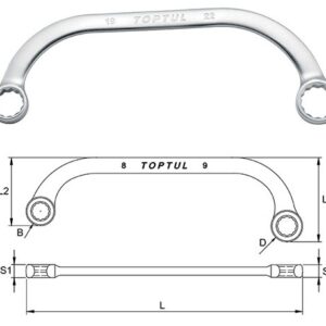 Kunci Half-Moon Ring Wrench 8x9mm TopTul AAAC0809-0