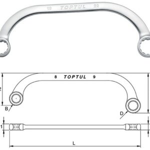 Kunci Half-Moon Ring Wrench 10x12mm TopTul AAAC1012-0