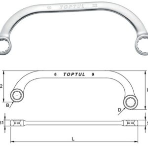 Kunci Half-Moon Ring Wrench 11x13mm TopTul AAAC1113-0