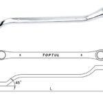 Kunci Ring Ganda Double Ring Wrench 45deg 8X9mm Toptul AAAH0809-0