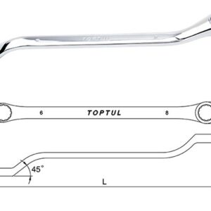 Kunci Ring Ganda Double Ring Wrench 45deg 8X9mm Toptul AAAH0809-0