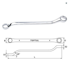 DOUBLE RING WRENCH 45deg 11x13mm TOPTUL AAAH1113-0