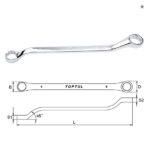 KUNCI PAS DOUBLE 45deg 20X22mm TOPTUL AAAH2022-0