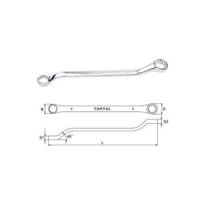 KUNCI PAS DOUBLE 45deg 21x23mm TOPTUL AAAH2123-0