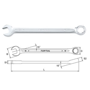 Kunci Kombinasi Long Combination 15Deg Offset 6mm TopTul AAEA0606-0