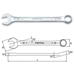 Kunci Kombinasi Standard Combination 15Deg Offset 6mm TopTul AAEB0606-0