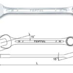 Kunci Kombinasi Standard Combination Wrench 15 Deg Offset 20mm Toptul AAEB2020-0