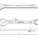 Kunci Kombinasi Standard Combination Wrench 15 Deg Offset 24mm Toptul AAEB2424-0