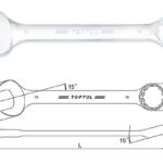 Kunci Ring Pas Kombinasi Standard Combination Wrench 15deg 60mm Toptul AAEB6060-0