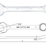 Kunci Ring Pas Kombinasi Standard Combination Wrench 15deg 65mm Toptul AAEB6565-0