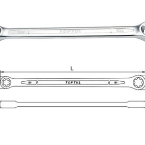 Kunci Pas Star Wrench E10xE12 Toptul AAEE1012-0