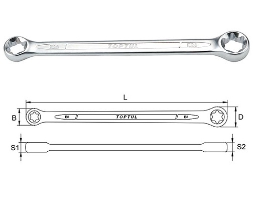 Kunci Pas Star Wrench E14xE18 Toptul AAEE1418-0