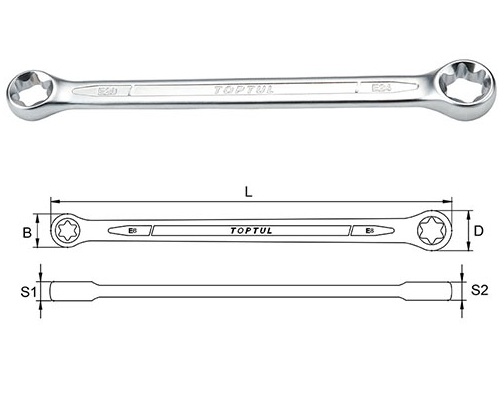 Kunci Pas Star Wrench E16xE22 Toptul AAEE1622-0