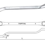 Kunci Double Ring Wrench 45 Deg Offset 7x8mm Toptul AAEH0708-0