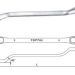 Kunci Double Ring Wrench 45 Deg Offset 8x9mm Toptul AAEH0809-0