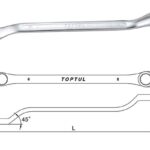 Kunci Double Ring Wrench 45 Deg Offset 8x10mm Toptul AAEH0810-0