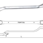 Kunci Pas Double Ring Wrench 45 Deg Offset 14x17 mm Toptul AAEH1417-0