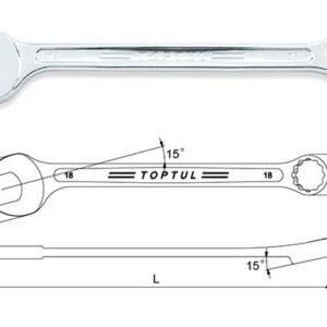 Kunci Kombinasi Super Torque Combination Wrench 15deg 22mm Toptul AAEW2222-0