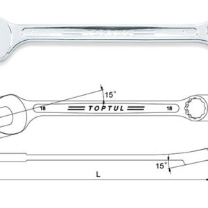 Kunci Kombinasi Super Torque Combination Wrench 15deg 27mm Toptul AAEW2727-0
