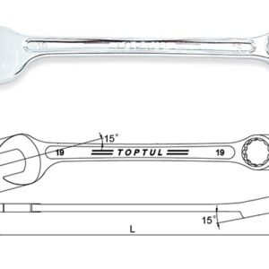 Kunci Kombinasi HI Performance Combination Wrench 15deg 6mm Toptul AAEX0606-0