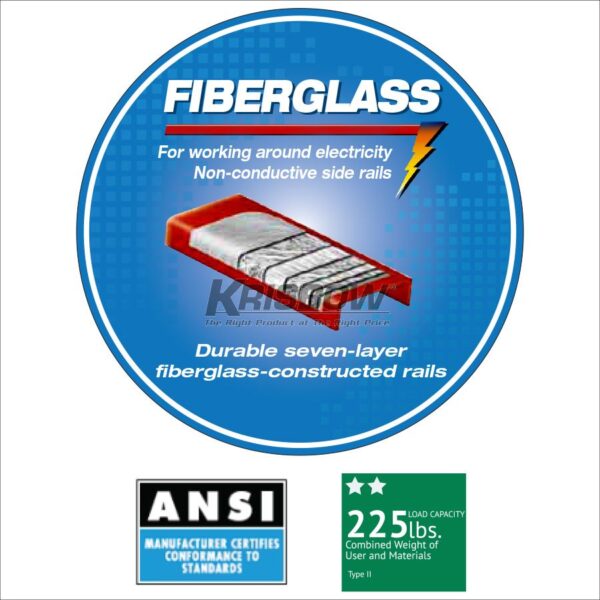 TANGGA LADDER EXT 16 FT / 4.8 MTR FIBER GREEN KRISBOW KW0103988-20837