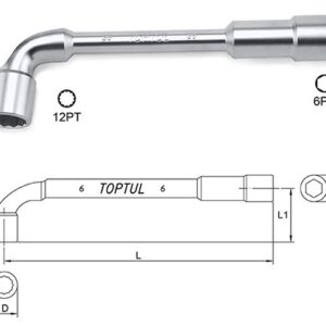 Kunci Pas Angled Socket Wrench 6 mm Toptul AEAE0606-0
