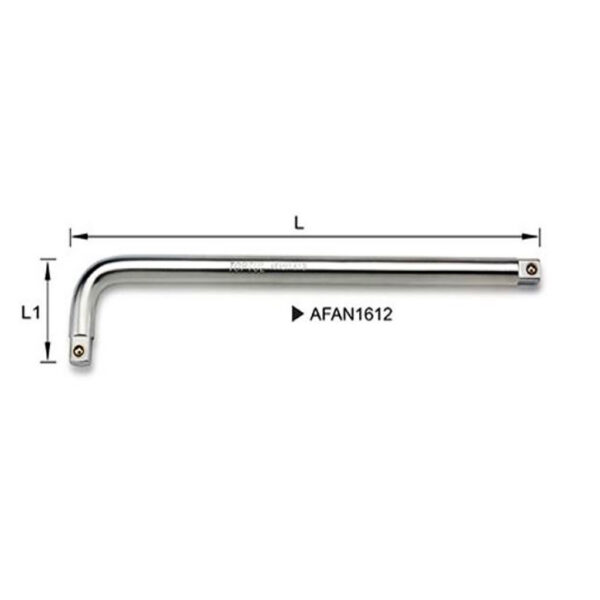 Gagang Kunci Sock L-Handle 90 Deg Offset 1/2inch Drive 12inch Toptul AFAN1612-32658