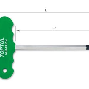 Kunci T-Type Hex Key Wrench 10mm Toptul AGAI1019-0