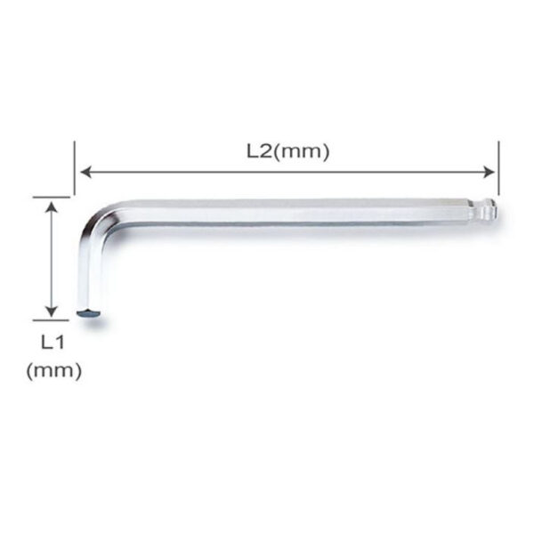 Kunci L Long Type Ball Point Hex Key Wrench 2.5mm Toptul AGBL2E09-32791